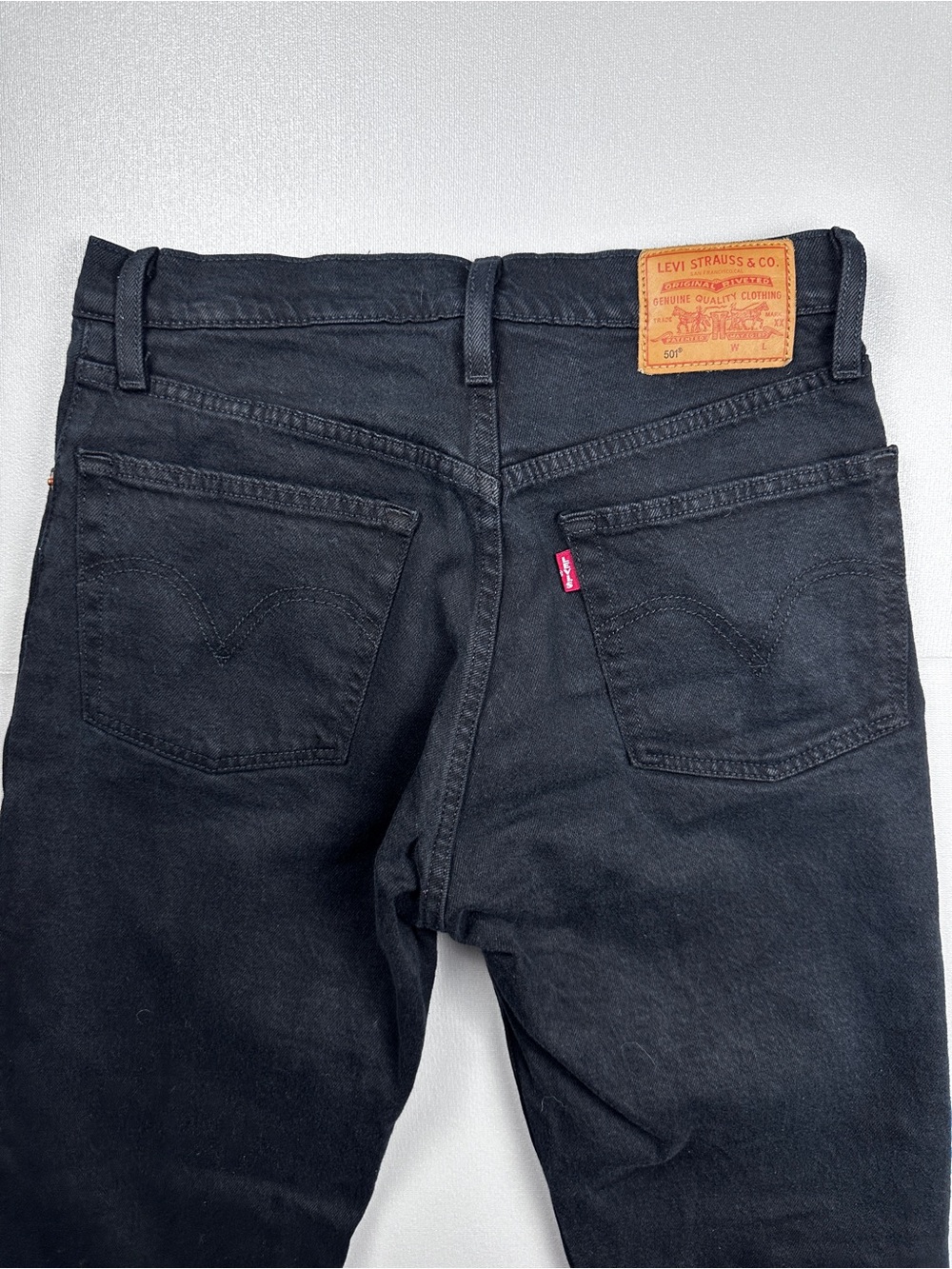 Levi’s 501 Premium Black Jeans Button Fly Straight Leg Classic Denim